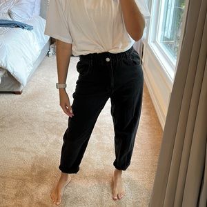 Baggy style black jeans